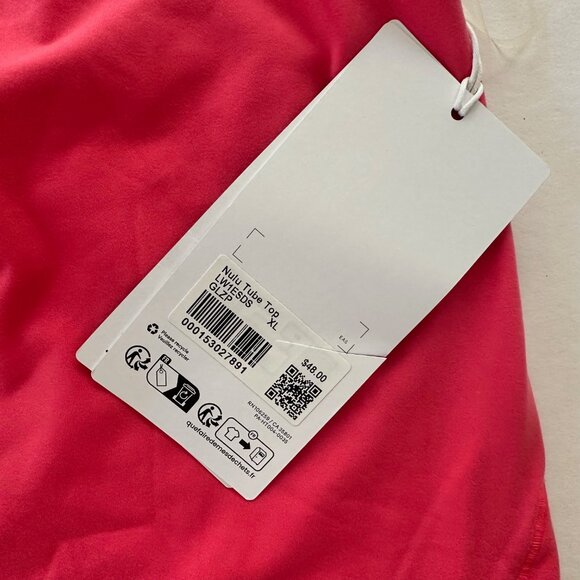 Lululemon Wundermost Ultra-Soft Nulu Tube Top Glaze Pink $48 NEW - Picture 5 of 5